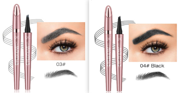Waterproof And Smooth Not Smudge Four-fork Liquid Eyebrow Pencil