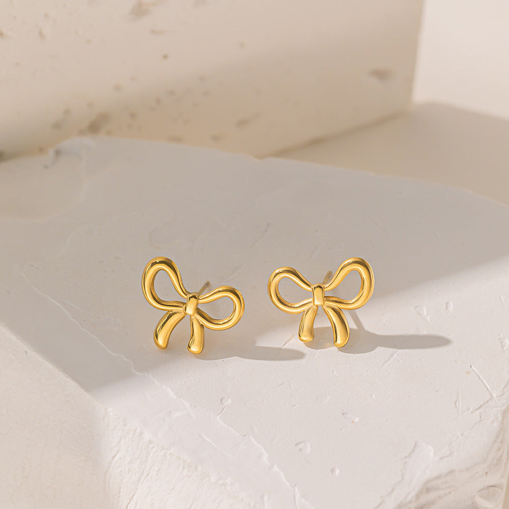 Titanium Steel Butterfly Bead Jewelry Set