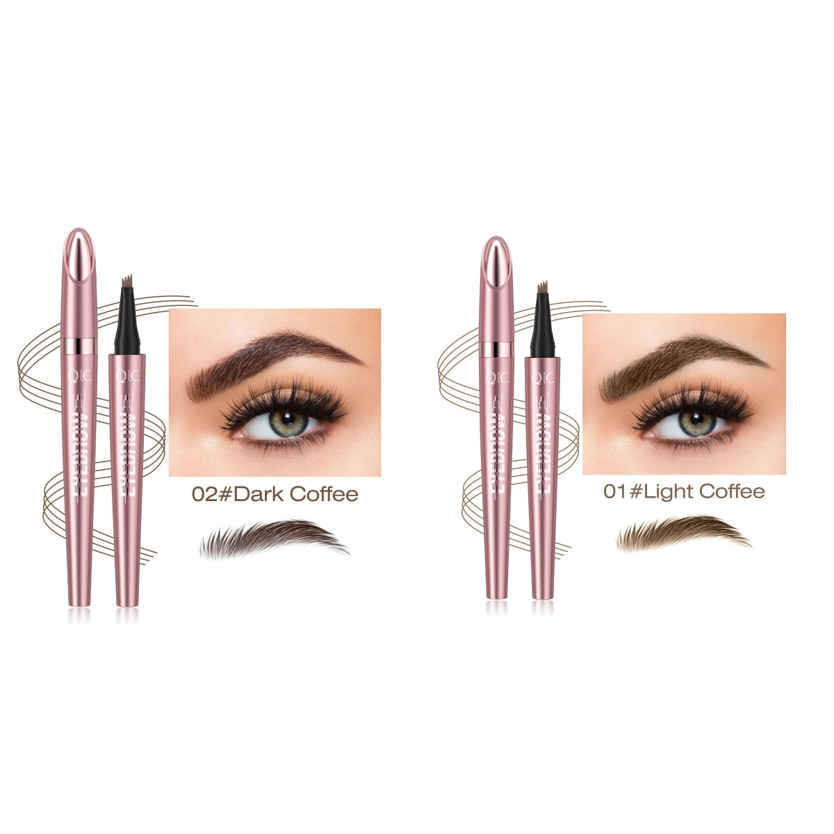 Waterproof And Smooth Not Smudge Four-fork Liquid Eyebrow Pencil